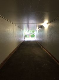 Empty corridor of tunnel
