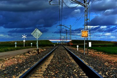 View of road against cloudy sky