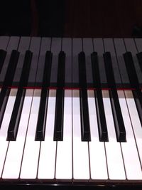 Close-up of piano keys