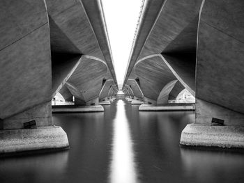 High angle view of bridge over river