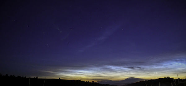 Scenic view of sky at night