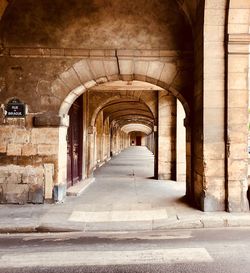 Empty corridor in old building