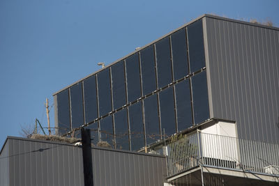 Low angle view of building against clear sky