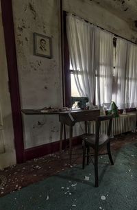 Interior of abandoned house