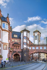 Street in frankfurt historical center in germany