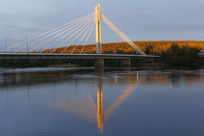 Bridge over river against sky