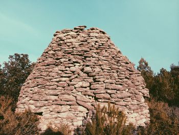 Low angle view of old ruin