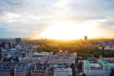 Cityscape at sunset