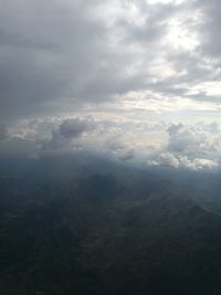 Aerial view of clouds in sky