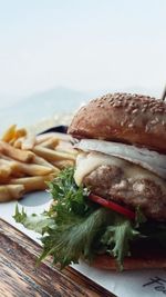 Close-up of food on table