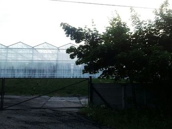 View of built structure with trees in background