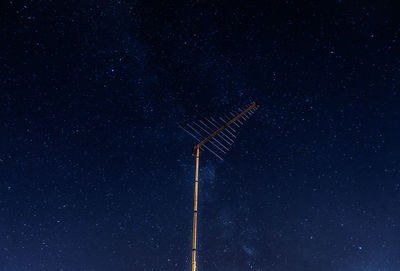 Low angle view of stars against sky at night