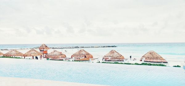 Panoramic view of beach against sky