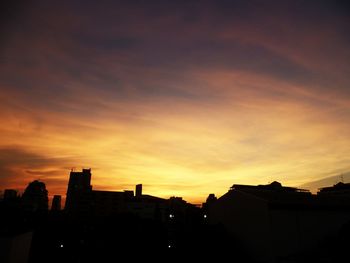 Buildings at sunset