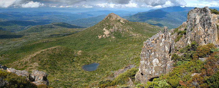 Scenic view of mountains against sky at hartz mountains national park