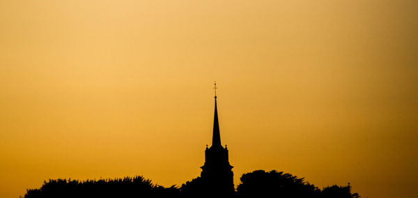 Low angle view of tower against sky