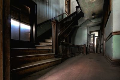 Stairway of abandoned house