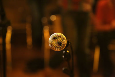 Close up of microphone