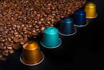 Close-up of coffee cup on table