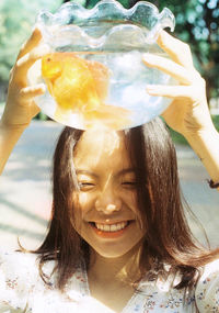 Portrait of a smiling young woman