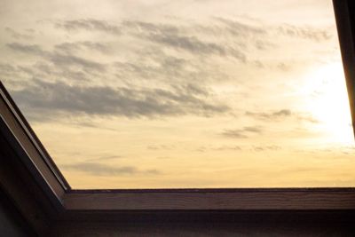 Close-up of sky during sunset