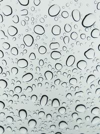 Full frame shot of wet glass window