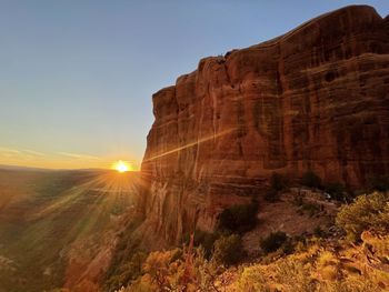 Rock formations on landscape