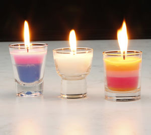 Close-up of tea light candle on table