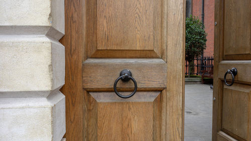 Close-up of closed door