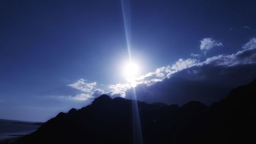 Low angle view of vapor trail in sky