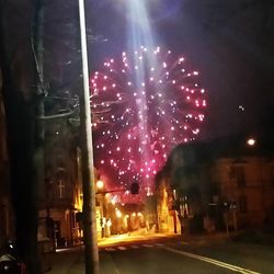 Road in city at night