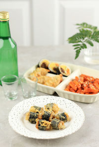 Close-up of food on table