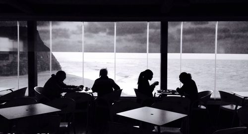 Group of people in restaurant