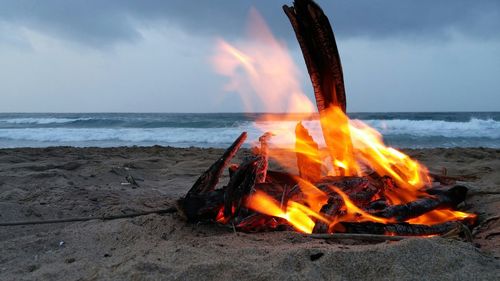 Bonfire on beach