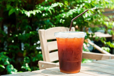 Close-up of drink on table