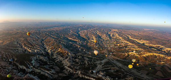 High angle view of cityscape against sky