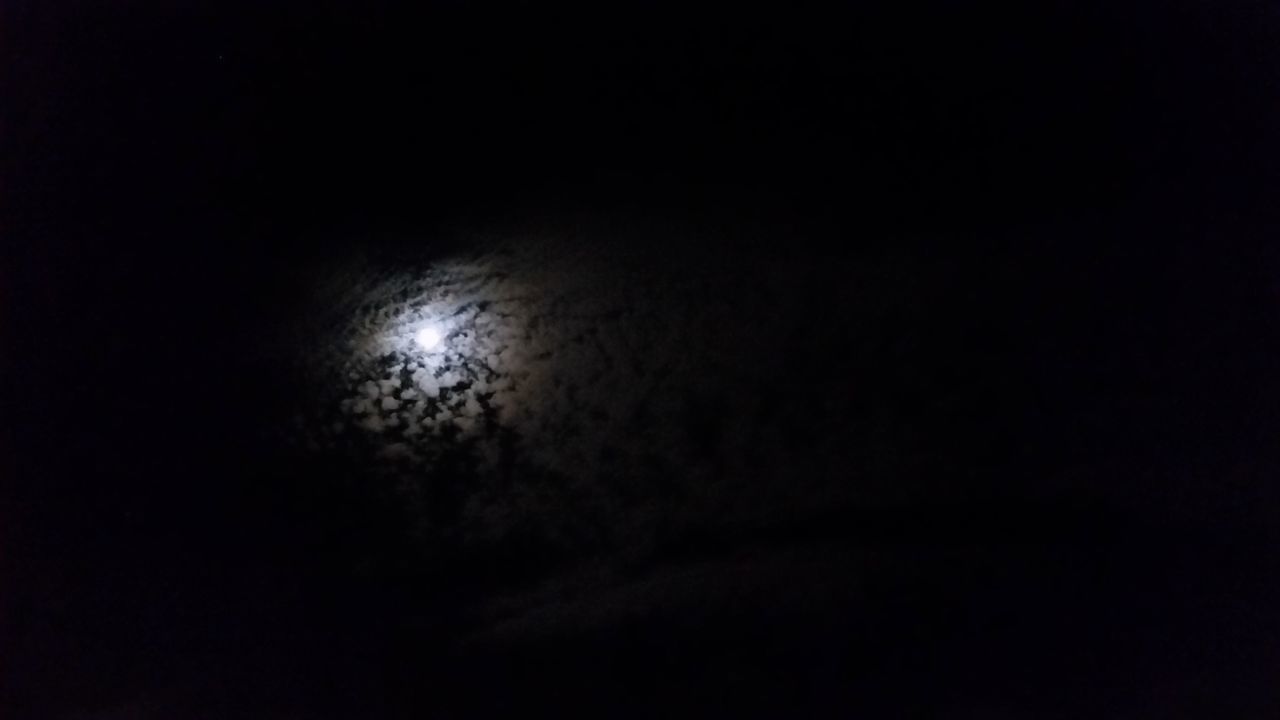 Moonlight in the clouds