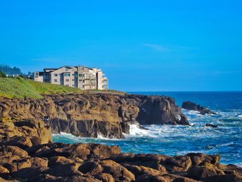 Rock formations in sea