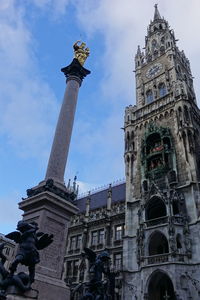 Low angle view of statue of building