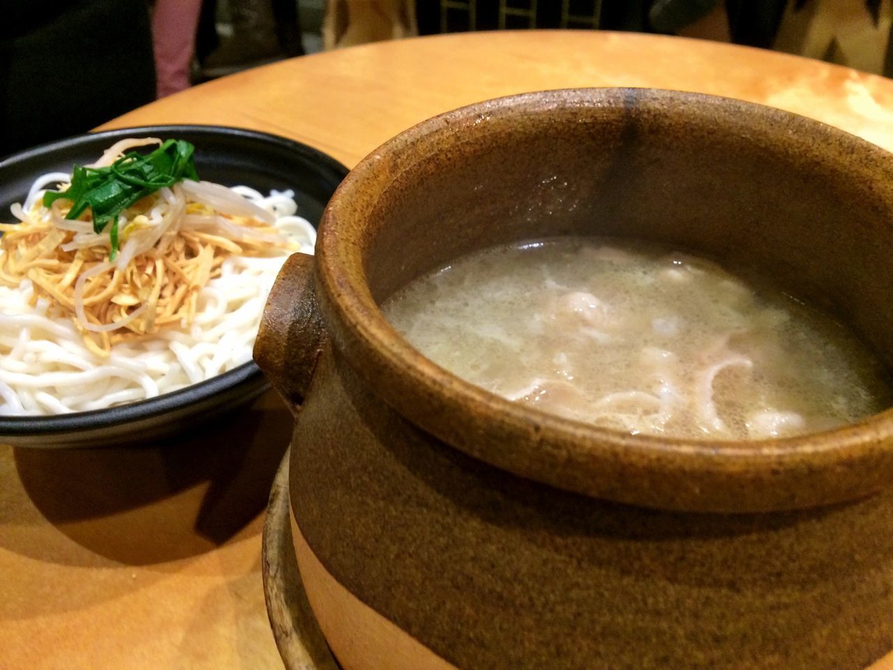 food and drink, indoors, freshness, food, bowl, close-up, ready-to-eat, table, still life, healthy eating, soup, meal, serving size, spoon, plate, drink, selective focus, high angle view, indulgence, focus on foreground