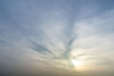 Low angle view of sky during sunset