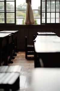 View of empty chairs