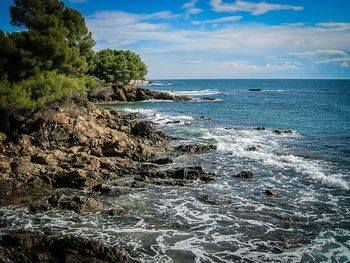 Scenic view of sea against sky
