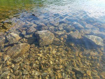 Pebbles on rocks