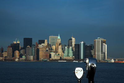 View of buildings in city against sky