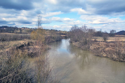 Scenic view of river against sky