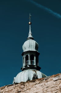 Low angle view of lighthouse against sky