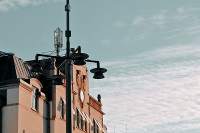 Low angle view of buildings against sky