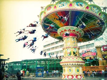 Low angle view of ferris wheel