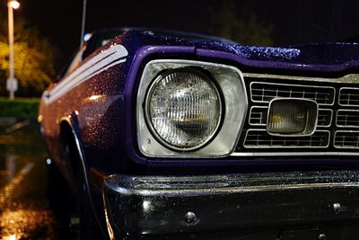 Close-up of vintage car